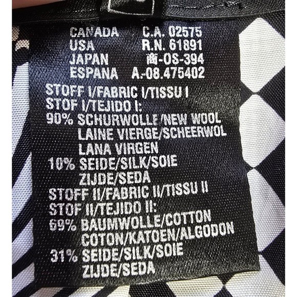 Escada vintage 90s wool silk art mixed patterns career blazer Germany. Medium - Picture 11 of 11